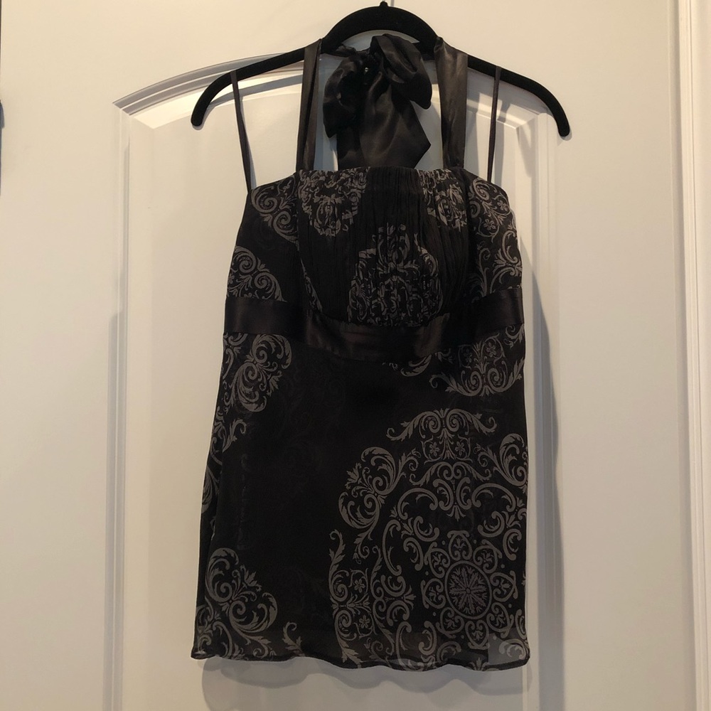 WHBM Silk/Polyester Sleeveless Top